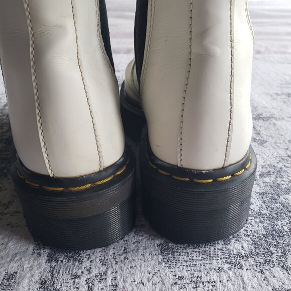 White Doc Marten Platform Quad Chelsea Boots Size 6 [Men's Sz5] - Picture 4 of 16